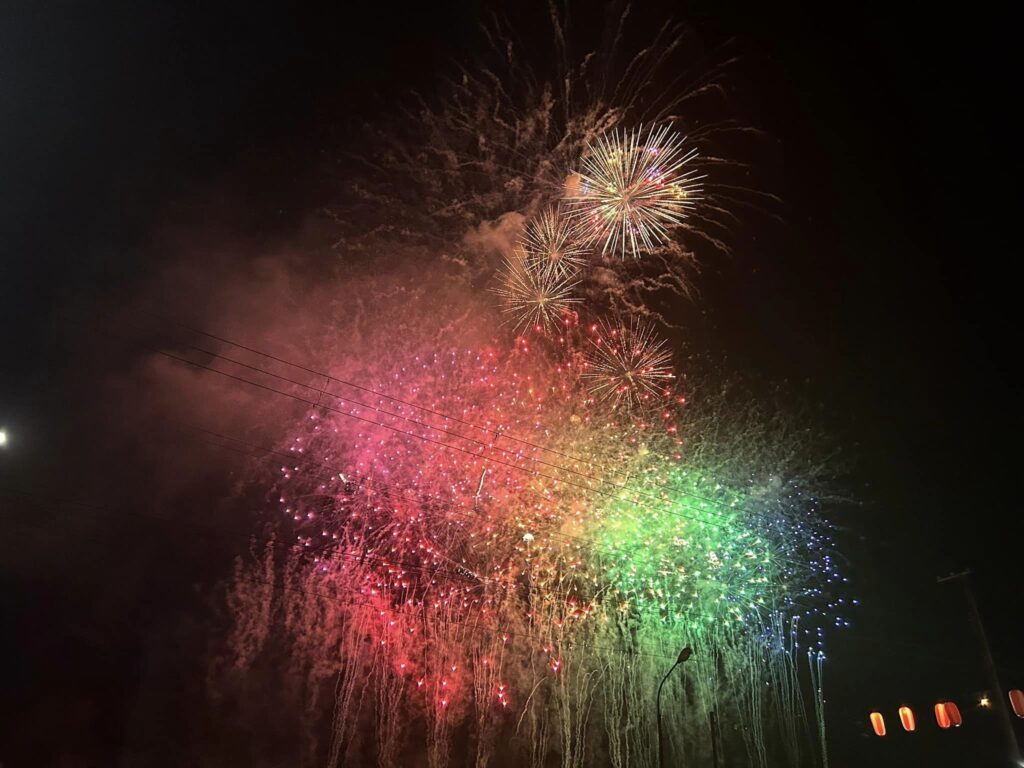 やぶふるさと祭りの花火